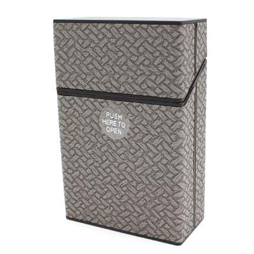 Champ Zigarettenbox Kunststoff Weave Optik grau Champ Zigarettenbox Kunststoff Weave Optik grau