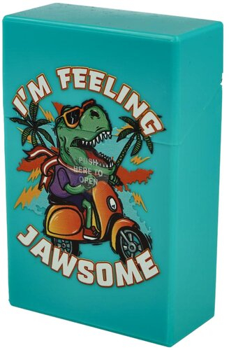Champ Zigarettenetui Kunststoff Cool Dino Im Feeling Jawsome