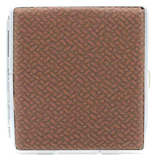 Champ Zigarettenetui Kunststoff Weave Optik dunkelbraun Champ Zigarettenetui Kunststoff Weave Optik dunkelbraun