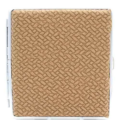 Champ Zigarettenetui Kunststoff Weave Optik hellbraun Champ Zigarettenetui Kunststoff Weave Optik hellbraun