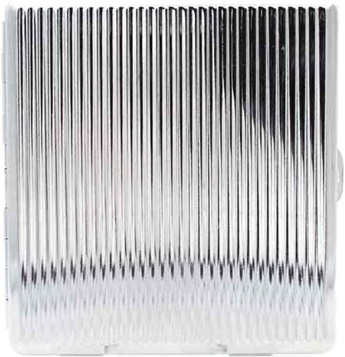 Champ Zigarettenetui Metall 12er Rillen silber