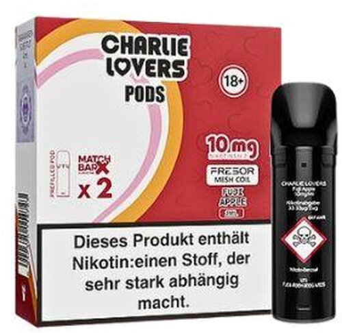 Charlie Lovers Prefilled Pod 2x2ml Fuji Apple 10mg