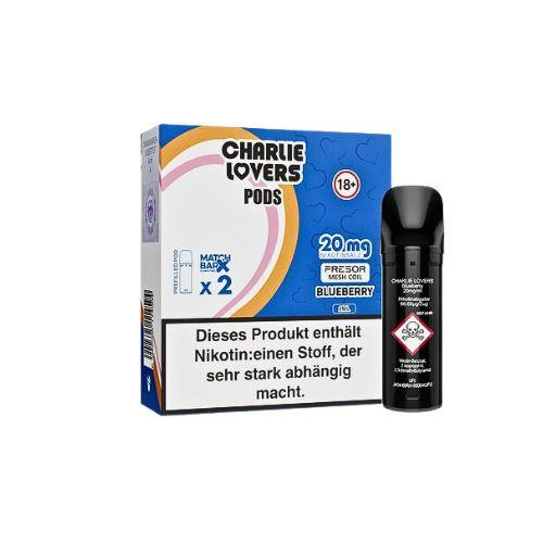 Charlie Lovers Prefilled Pod 2x2ml Blueberry 20mg Charlie Lovers Prefilled Pod 2x2ml Blueberry 20mg