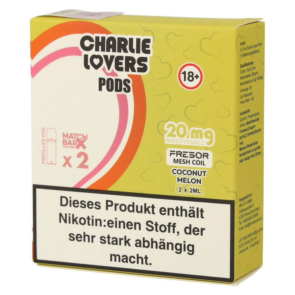 Charlie Lovers Prefilled Pod 2x2ml Coconut Melon 20mg Charlie Lovers Prefilled Pod 2x2ml Coconut Melon 20mg
