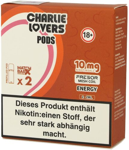Charlie Lovers Prefilled Pod 2x2ml Energy 10mg