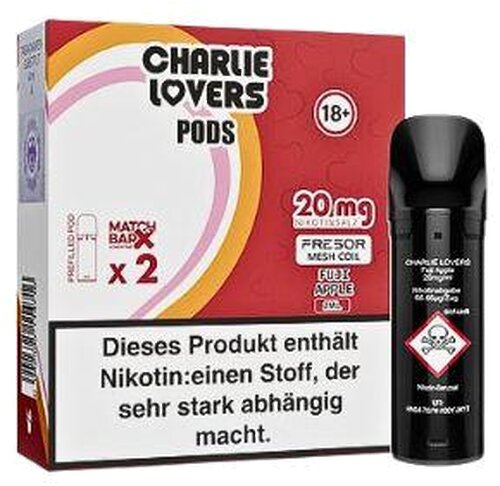 Charlie Lovers Prefilled Pod 2x2ml Fuji Apple 20mg Charlie Lovers Prefilled Pod 2x2ml Fuji Apple 20mg
