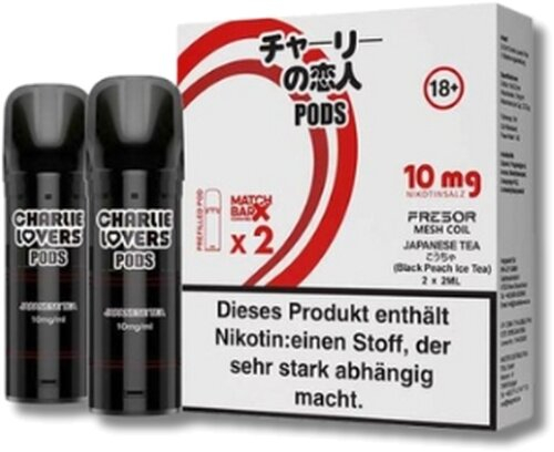 Charlie Lovers Prefilled Pod 2x2ml Japanese Tea 10mg