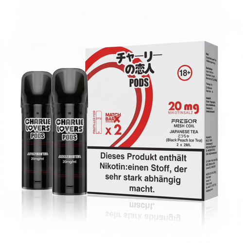 Charlie Lovers Prefilled Pod 2x2ml Japanese Tea 20mg
