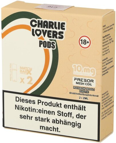 Charlie Lovers Prefilled Pod 2x2ml Rainbow Mogli Exotic 10mg