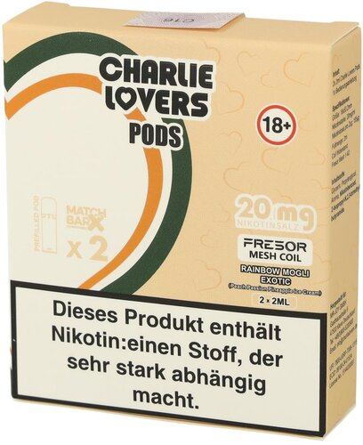 Charlie Lovers Prefilled Pod 2x2ml Rainbow Mogli Exotic 20mg