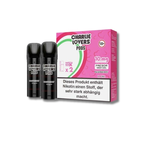 Charlie Lovers Prefilled Pod 2x2ml Raspberry 10mg