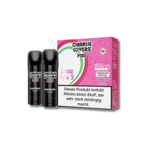 Charlie Lovers Prefilled Pod 2x2ml Raspberry 20mg