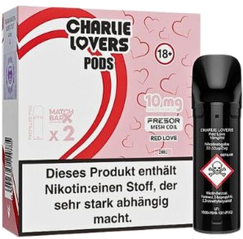 Charlie Lovers Prefilled Pod 2x2ml Red Love 10mg