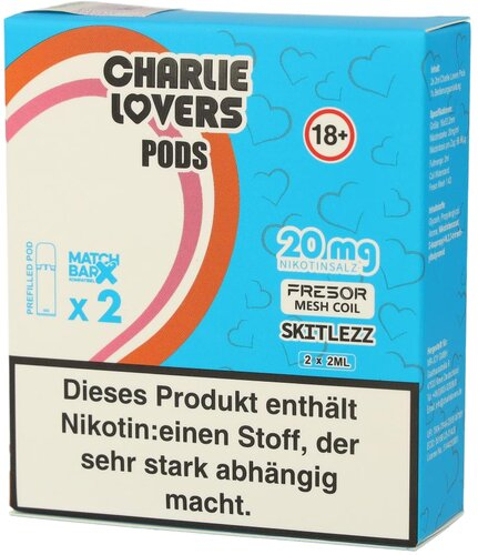 Charlie Lovers Prefilled Pod 2x2ml Skitlezz 20mg