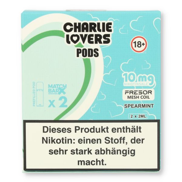 Charlie Lovers Prefilled Pod 2x2ml Spearmint 10mg