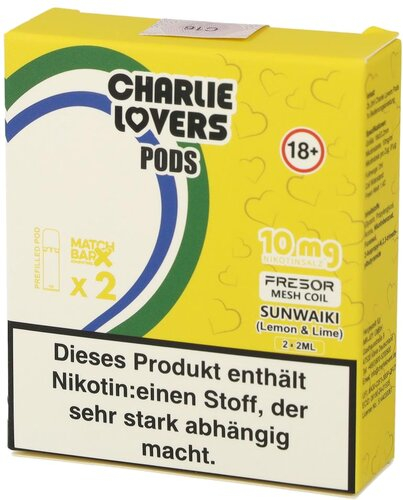 Charlie Lovers Prefilled Pod 2x2ml Sunwaiki 10mg