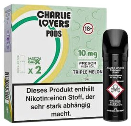 Charlie Lovers Prefilled Pod 2x2ml Triple Melon 10mg
