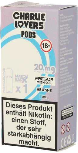 Charlie Lovers Prefilled Pod  He & She 20mg