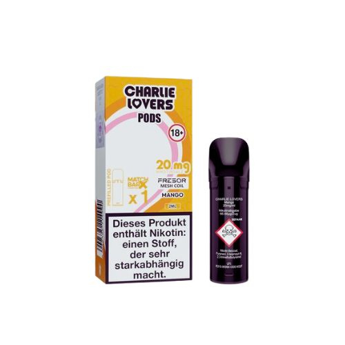 Charlie Lovers Prefilled Pod Mango 20mg Charlie Lovers Prefilled Pod Mango 20mg