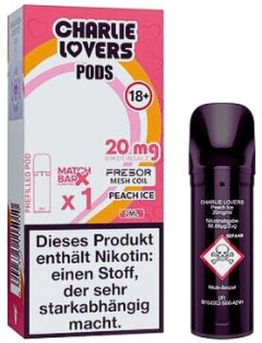 Charlie Lovers Prefilled Pod Peach Ice 20mg