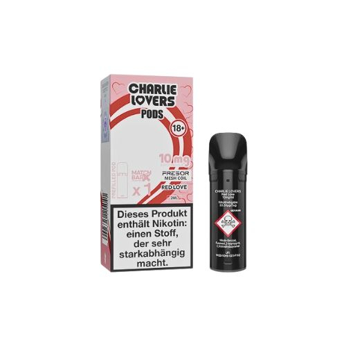 Charlie Lovers Prefilled Pod Red Love 10mg Charlie Lovers Prefilled Pod Red Love 10mg