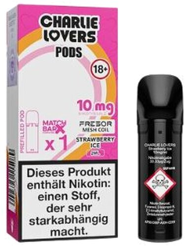 Charlie Lovers Prefilled Pod Strawberry Ice 10mg