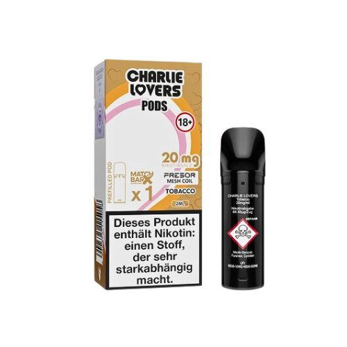 Charlie Lovers Prefilled Pod Tobacco 20mg Charlie Lovers Prefilled Pod Tobacco 20mg