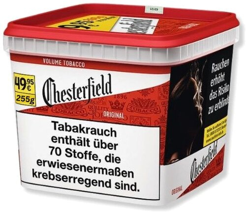 Chesterfield Tabak Rot 255g Super Box Volumentabak Chesterfield Tabak Rot 255g Super Box Volumentabak