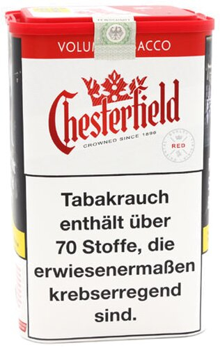 Chesterfield Tabak Rot 85g Box Volumentabak 