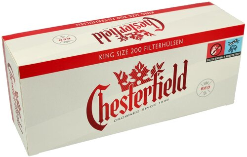 Chesterfield Zigarettenhülsen Red 200 Stück Chesterfield Zigarettenhülsen Red 200 Stück