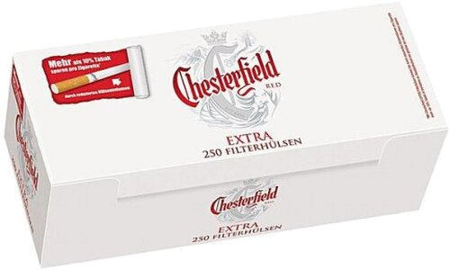 Chesterfield Zigarettenhülsen Red Extra 250 Stück Chesterfield Zigarettenhülsen Red Extra 250 Stück