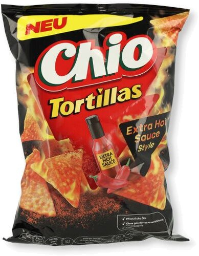 Chio Tortillas Extra Hot Sauce Style 110g