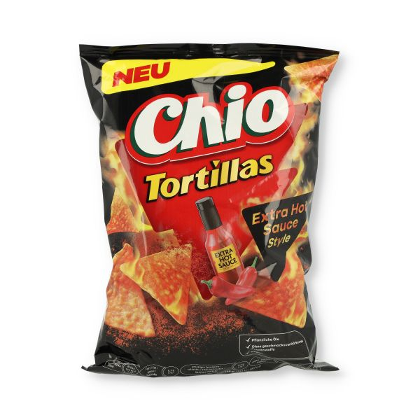 Chio Tortillas Extra Hot Sauce Style 110g