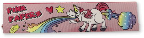 Choosypapers Pink Puking Unicorn 32 Blatt King Size Slim Zigarettenpapier