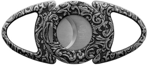 Cig-R Zigarrenabschneider Bulls Eye Antik Silver