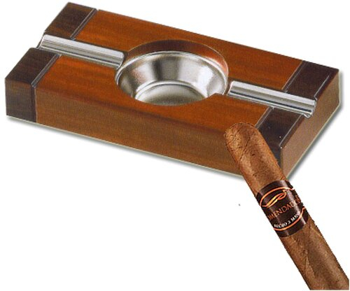 Zigarren-Ascher Nussbaum-Dekor