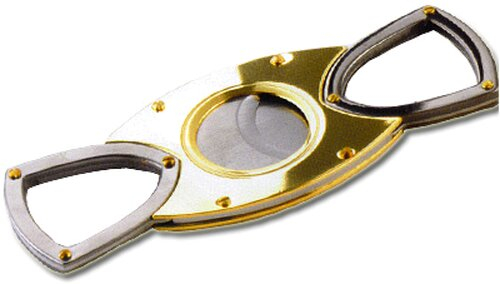 Zigarren-Cutter Chrom Gold 22 mm Zigarren-Cutter Chrom Gold 22 mm