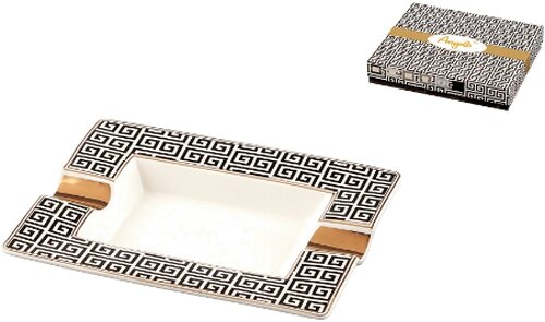 Zigarrenascher Porzellan New Bone China geom. Labyrinth