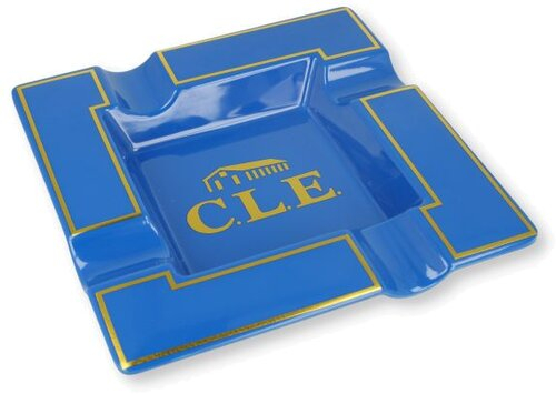 C.L.E Zigarrenaschenbecher 4 Ablagen Blau