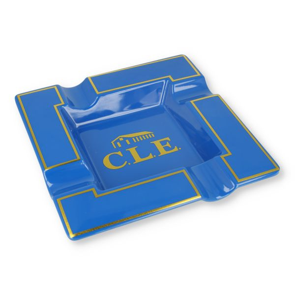 C.L.E Zigarrenaschenbecher 4 Ablagen Blau