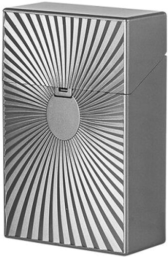 Clic Boxx 20er Deluxe Silber Grau No 2 Zigarettenbox Clic Boxx 20er Deluxe Silber Grau No 2 Zigarettenbox