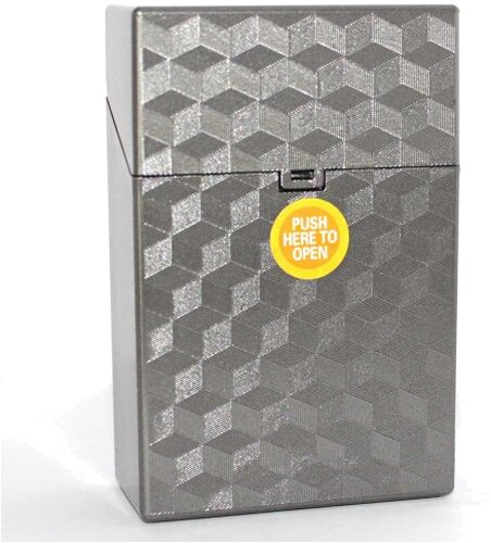 Clic Boxx 20er Deluxe Silber Grau Zigarettenbox Clic Boxx 20er Deluxe Silber Grau Zigarettenbox