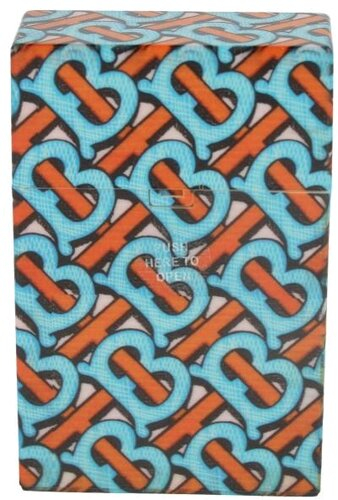 Clic Boxx Zigarettenbox Luxusmarken Nr.3 Schwarz / Blau / Orange Clic Boxx Zigarettenbox Luxusmarken Nr.3 Schwarz / Blau / Orange