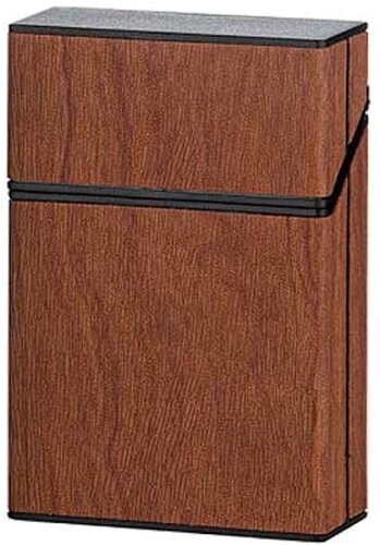 Clic Boxx Zigarettenbox mit Holzoptik 20er braun