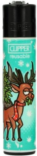 Clipper Feuerzeug 420 Winter 2 2v4 Rentier mit Hanfpflanze Clipper Feuerzeug 420 Winter 2 2v4 Rentier mit Hanfpflanze