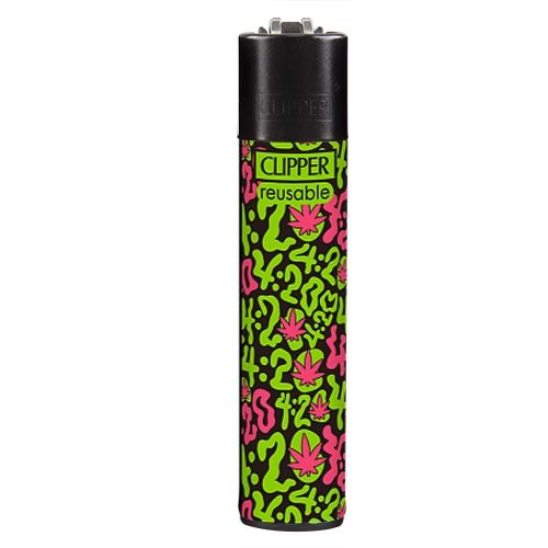 Clipper Feuerzeug Acid Pattern 1v4 Schriftzug 4:20 Clipper Feuerzeug Acid Pattern 1v4 Schriftzug 4:20