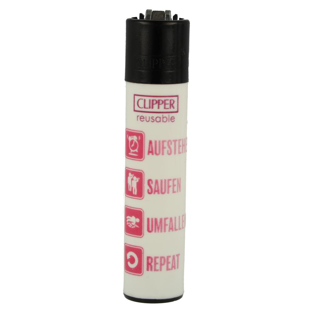 Clipper Feuerzeug Ballermann 2v4 Aufstehen Saufen Umfallen Repeat Clipper Feuerzeug Ballermann 2v4 Aufstehen Saufen Umfallen Repeat