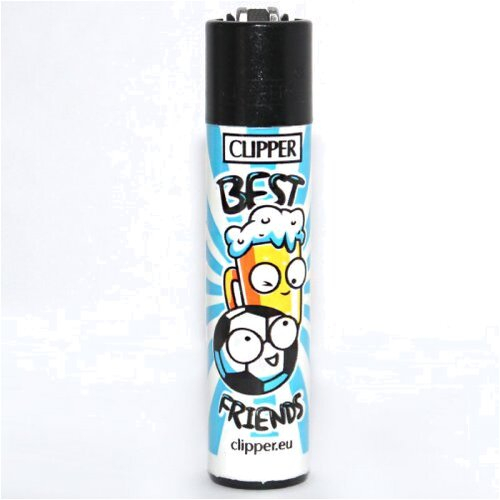 Clipper Feuerzeug Best Friends 2 - 2v4 Bier und Fußball Clipper Feuerzeug Best Friends 2 - 2v4 Bier und Fußball