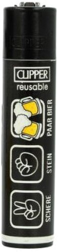 Clipper Feuerzeug Bier Slogan 2 4v4 SCHERE STEIN PAAR BIER Clipper Feuerzeug Bier Slogan 2 4v4 SCHERE STEIN PAAR BIER
