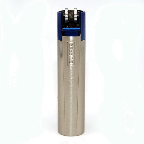Clipper Feuerzeug Metall Blue and Silver silber